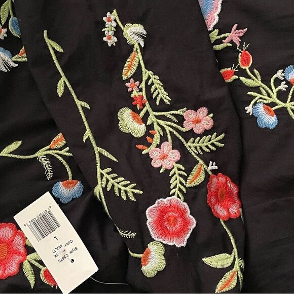 Alexia Admor Elephant Floral Embroidered Keyhole Babydoll Cotton Dress NWT - Picture 11 of 16